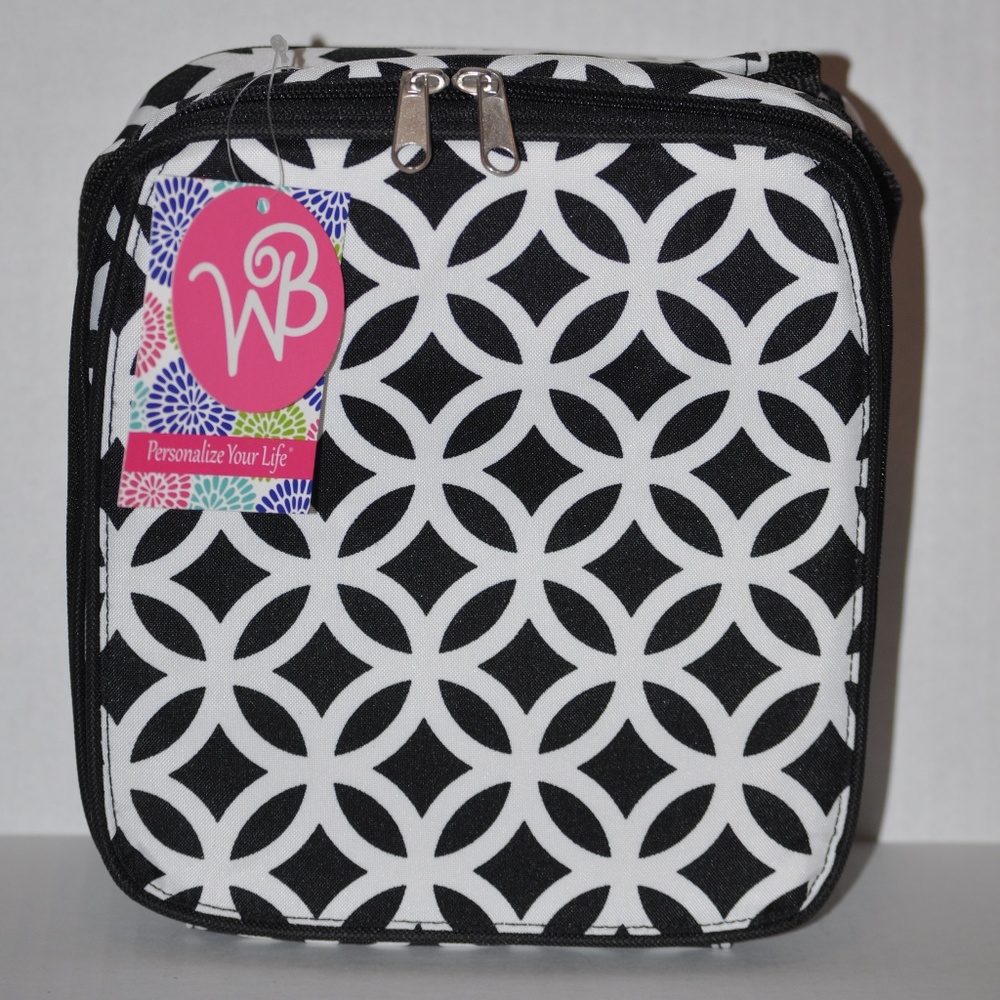 Lunch Box Black White Sadie School Lunch Bag NEW